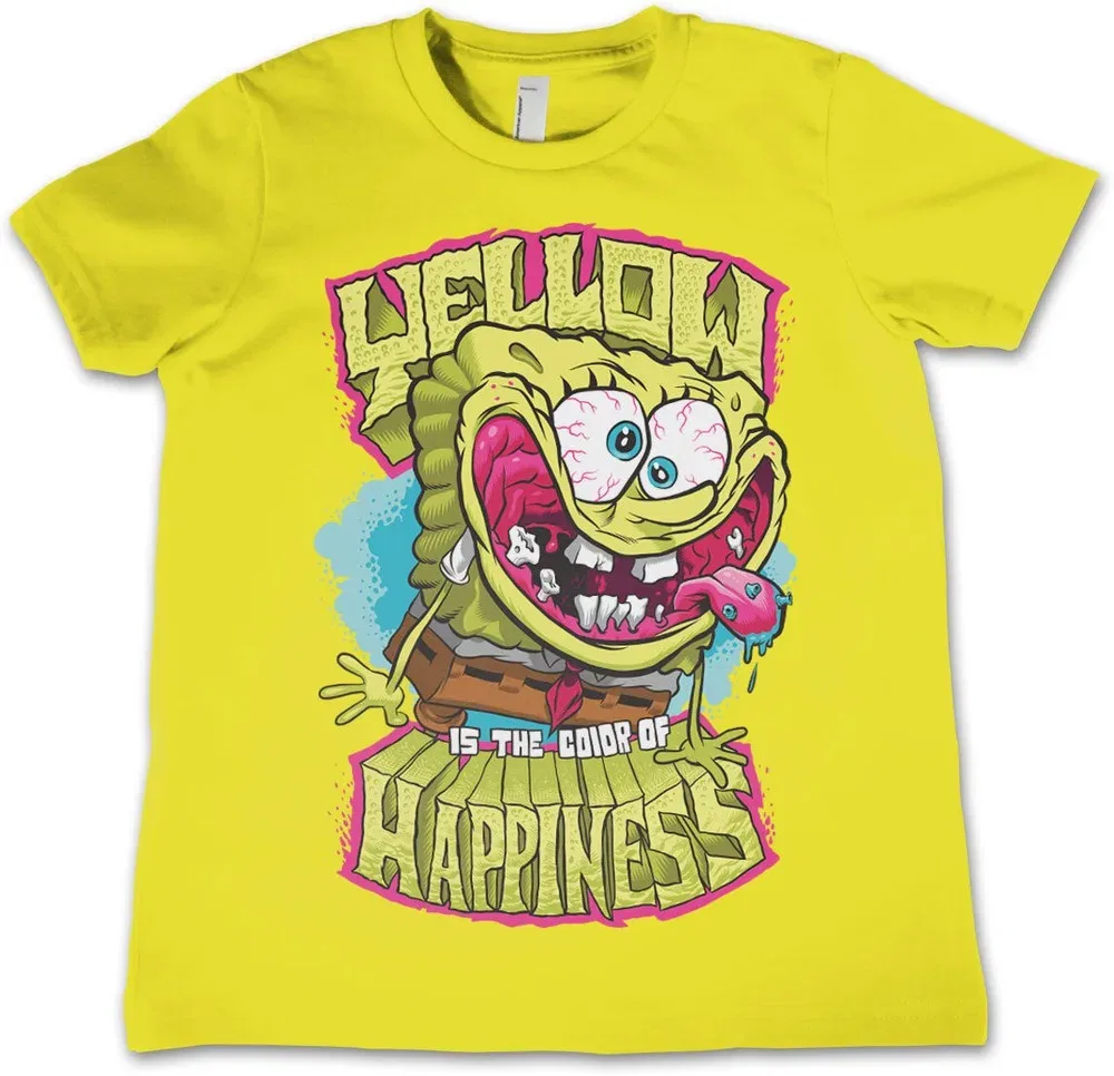 Детская футболка, желтая, SpongeBob, желтый