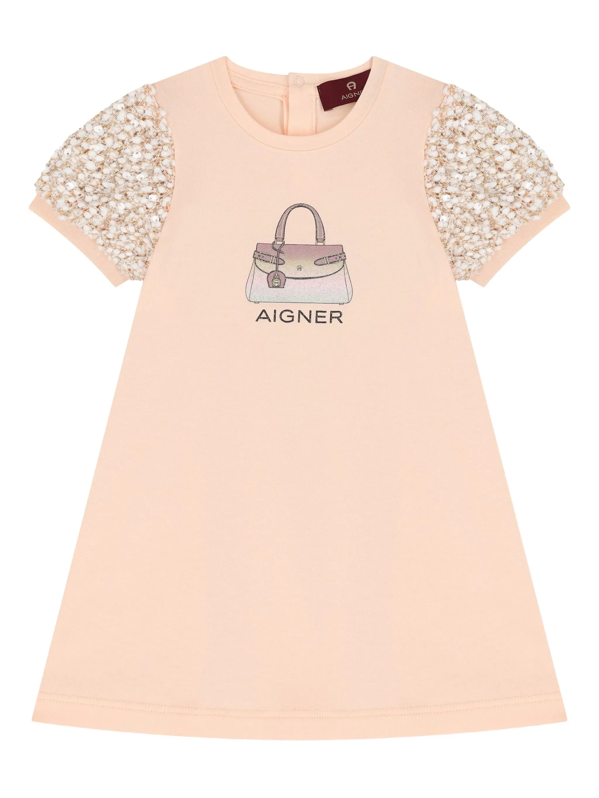 

Платье с пайетками Aigner Kids, розовый