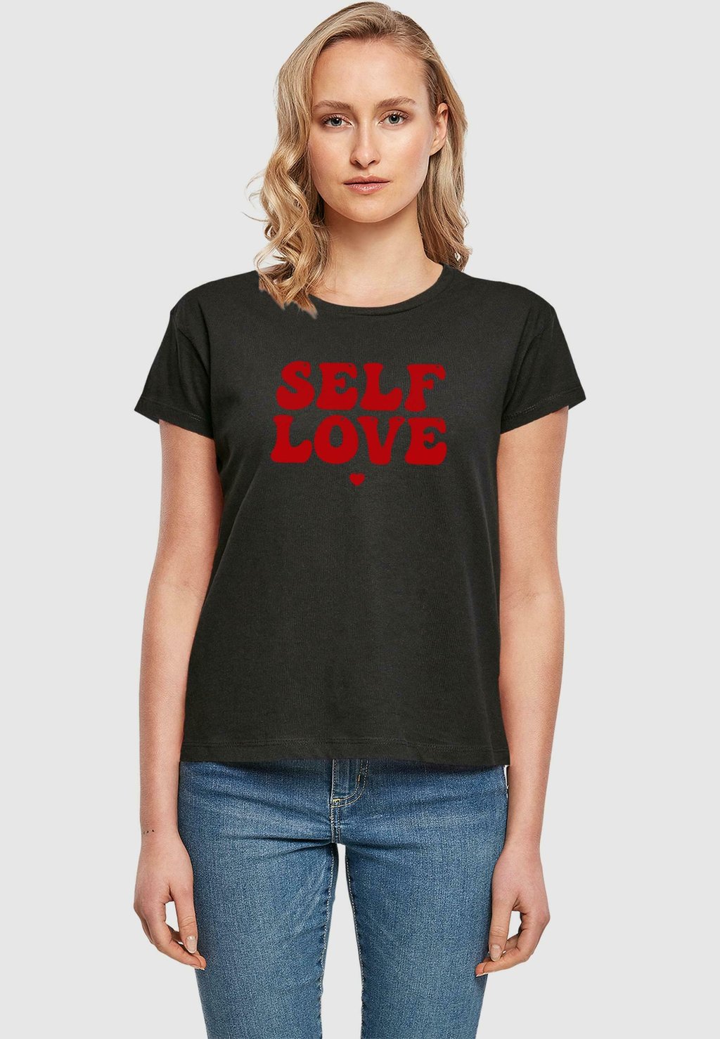

Футболка с принтом SELF LOVE BOX Merchcode, черный