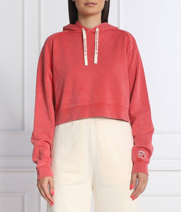 

Толстовка Hugo Dimalaya Cropped Fit, красный