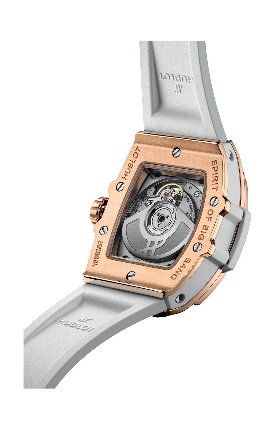 ДУХ BIG BANG KING GOLD БЕЛЫЕ ПОЛНОСТЬЮ С БРИЛЛИАНТАМИ 32 ММ - 682.OE.9000.RW.1604 HUBLOT, золотой — фото 2