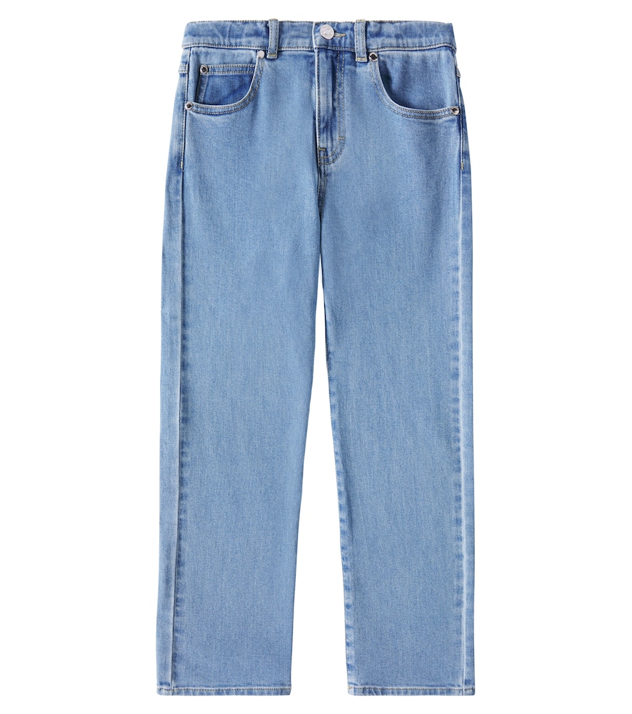 

Высокие прямые джинсы Moncler Enfant, Blue