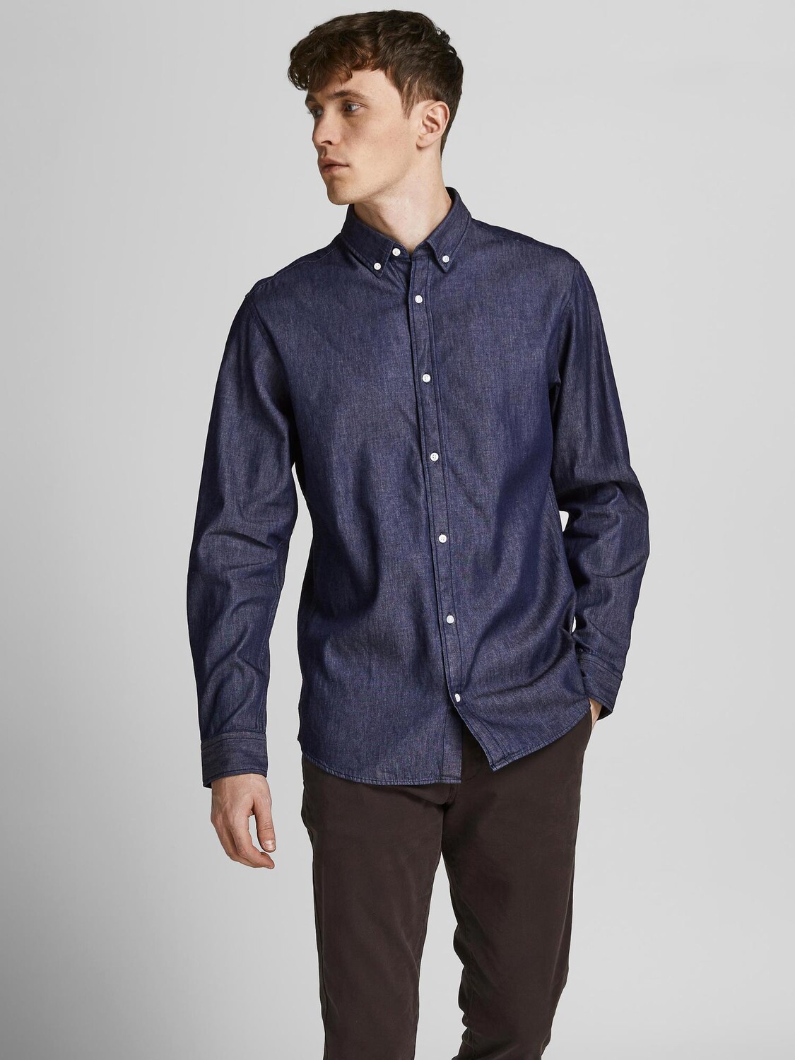 

Рубашка Jack & Jones JWHPLAIN, синий