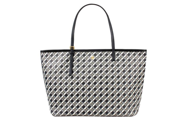 

TORY BURCH Женская черная сумка из гео-ткани с покрытием