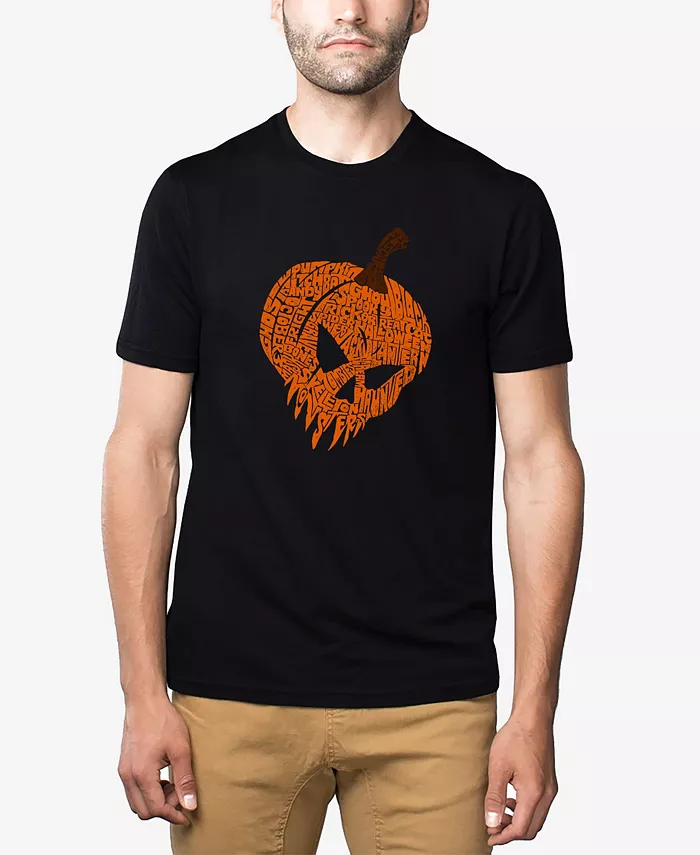

Мужская футболка Evil Pumpkin Premium Blend с художественным принтом LA Pop Art, черный