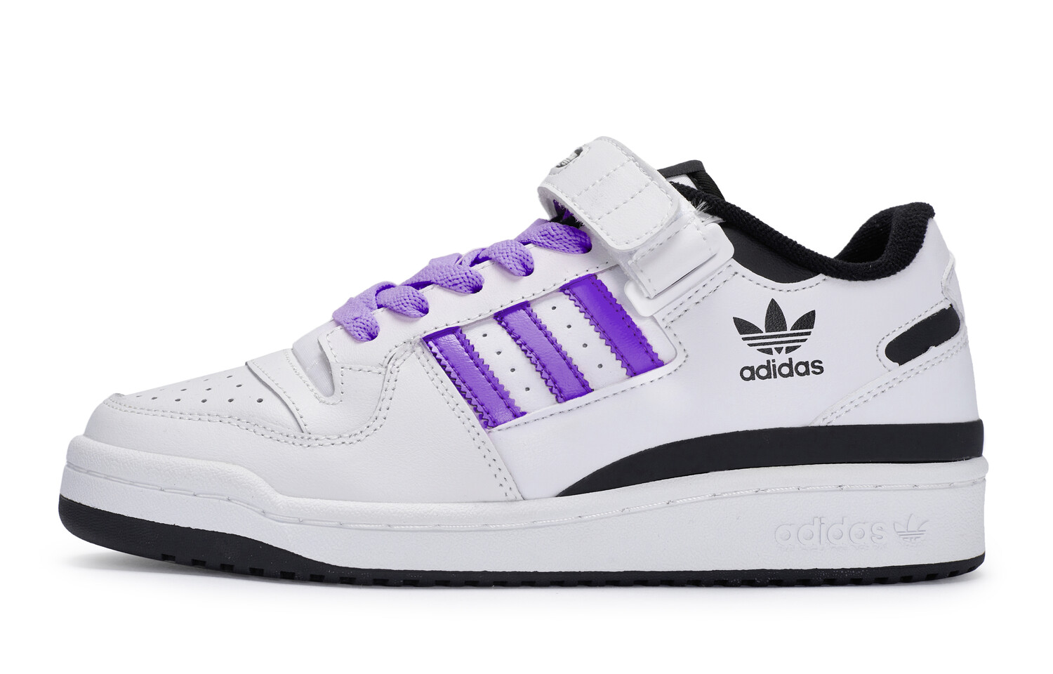 

Кроссовки adidas originals FORUM Skateboarding Shoes Unisex Low-top Black/purple, белый/черный