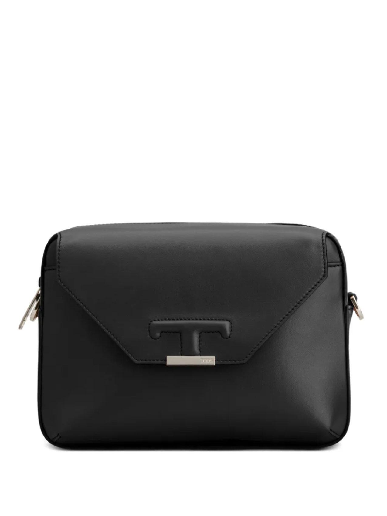 

Сумка через плечо с клапаном и логотипом Tod's T, черный
