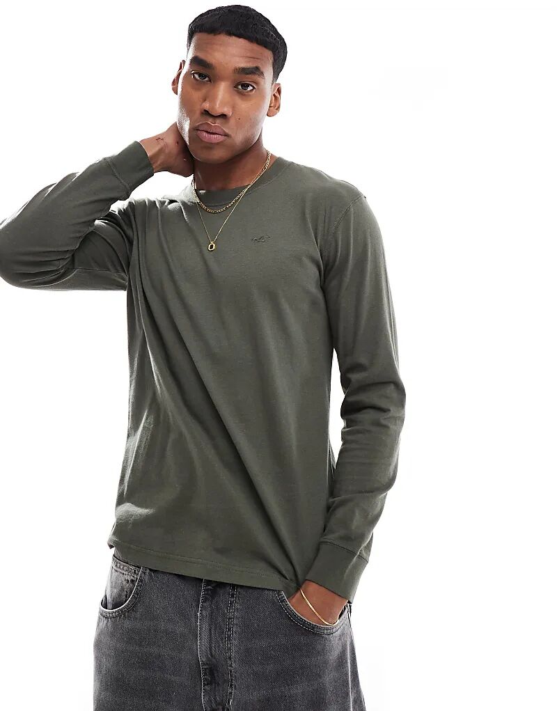 

Толстовка с логотипом icon цвета хаки Hollister