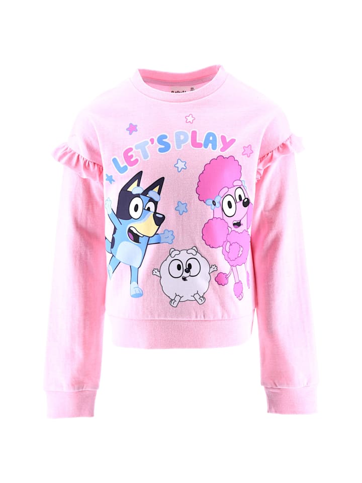 

Синяя толстовка с оборками розового цвета Bluey