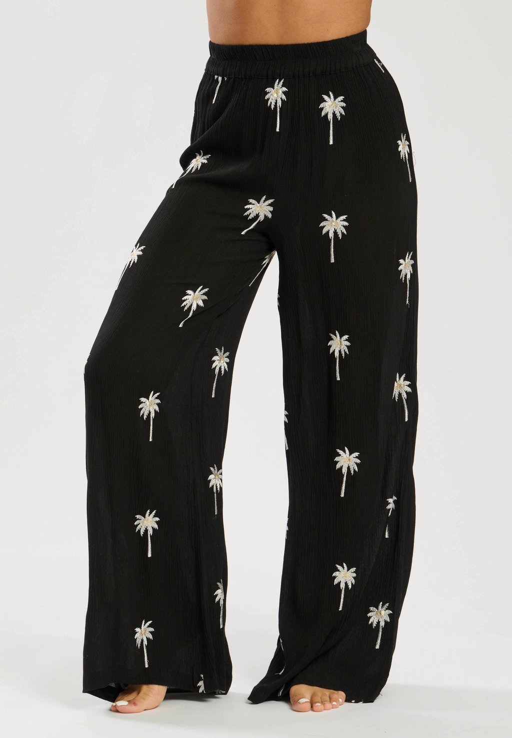

Брюки EMBROIDERED PALM South Beach, черный