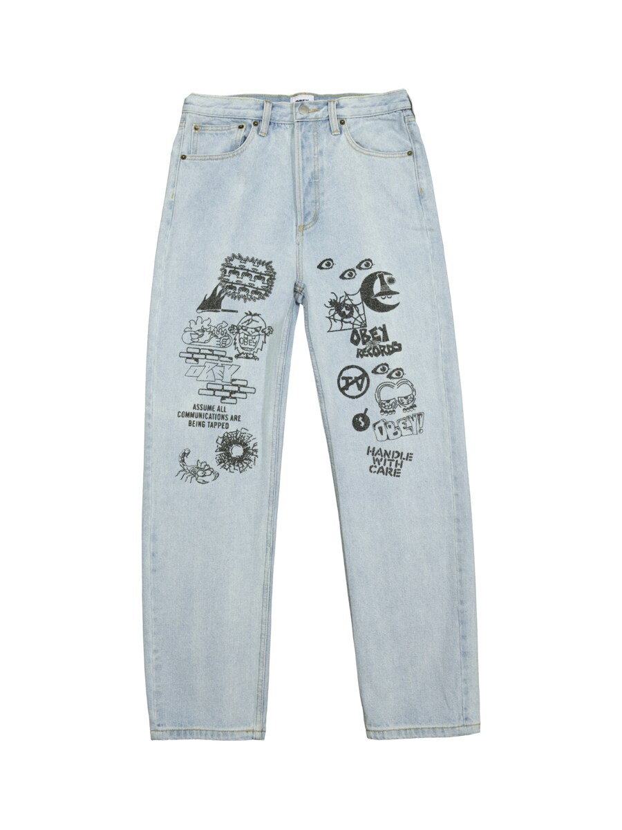 

Джинсы свободного кроя Obey, синий