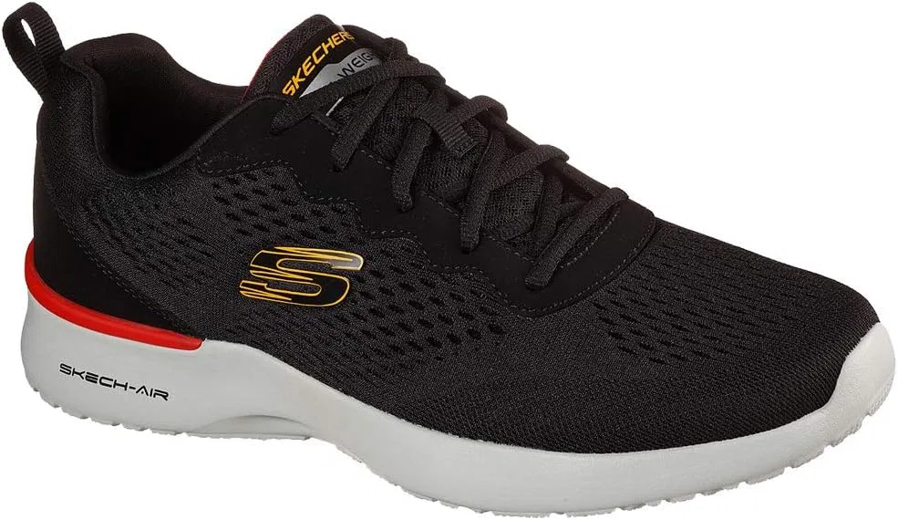 Мужские кроссовки Skechers Skech-air Dynamight Tuned Up, Black Engineered Mesh Pu Gray Trim — фото 2