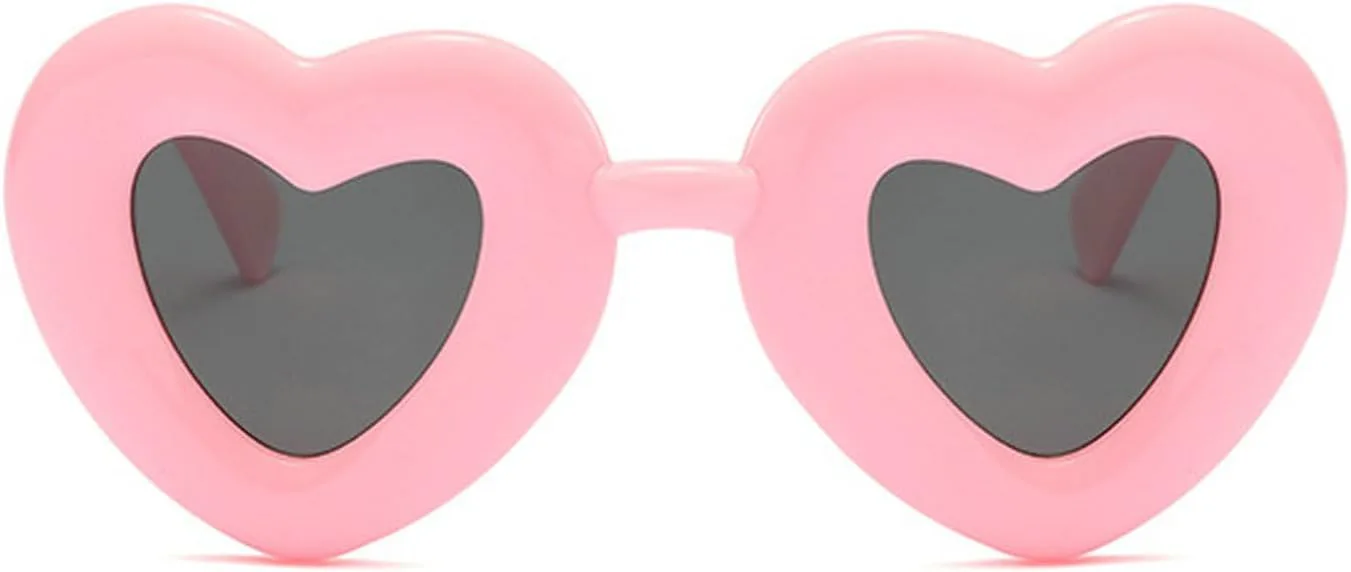 

Laureles — модные солнцезащитные очки в форме сердца в стиле хип-хоп/панк для женщин и мужчин, конфетные оттенки, защита от ультрафиолета UV400, Pink Grey