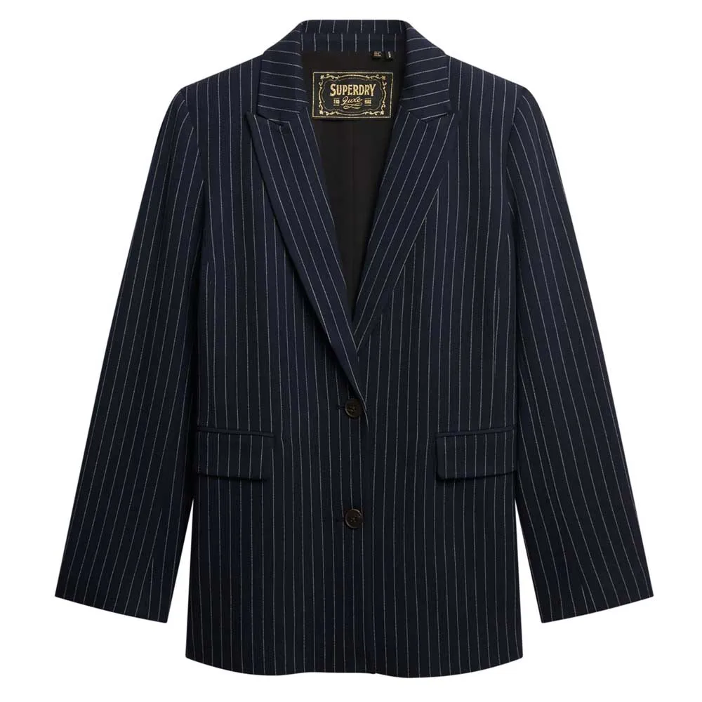 

Блейзер Superdry Pinstripe Boyfriend, синий