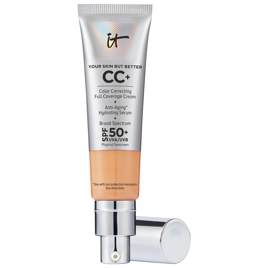 

CC+ кремовая тональная основа с полным покрытием и коррекцией цвета, с SPF 50+ IT Cosmetics, 1.08 oz/32 mL, Neutral Tan