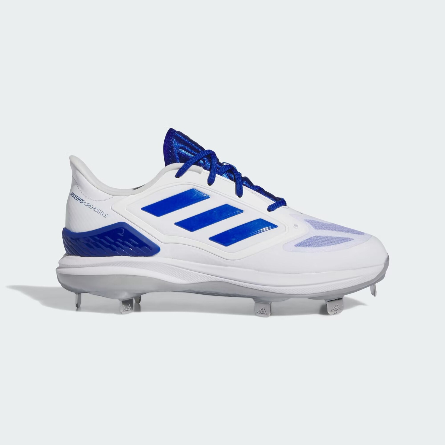 

Ботинки Adizero PureHustle 3 Elite Adidas, цвет Cloud White/Royal Blue/Silver Metallic