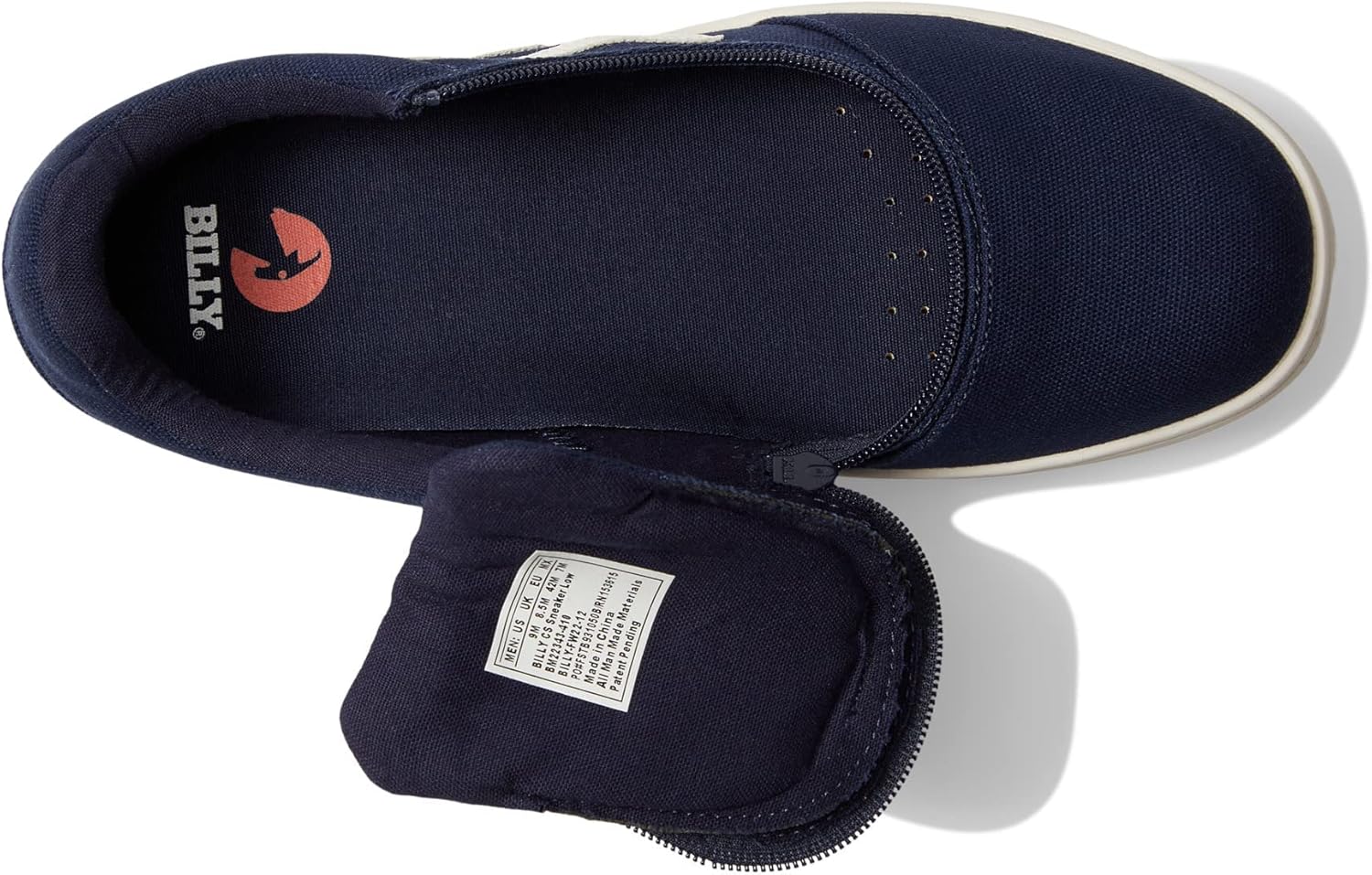 Детские кроссовки BILLY Footwear CS Sneaker Low - Искусственные материалы - Застежка-молния и шнурки - Круглый носок, белый/синий/темно-синий — фото 2