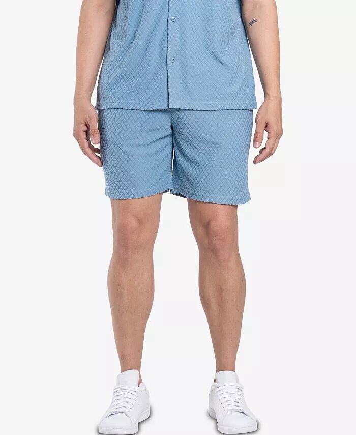 

Мужские махровые шорты шириной 7,5 дюйма на шнурке SPRING + MERCER, синий