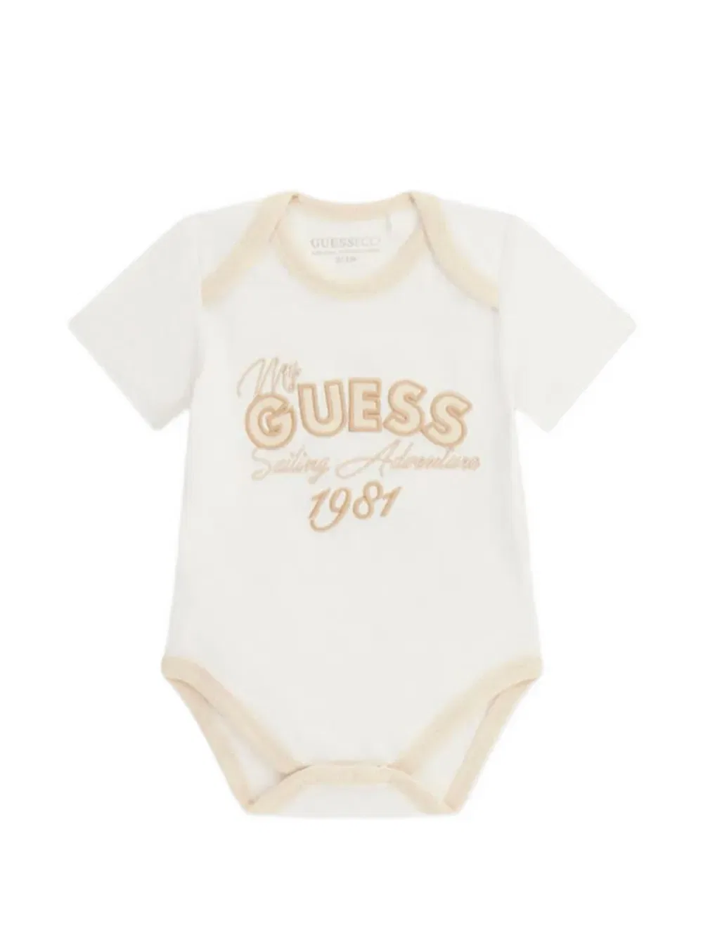 Полосатый комплект детского комбинезона Guess Kids, белый — фото 2