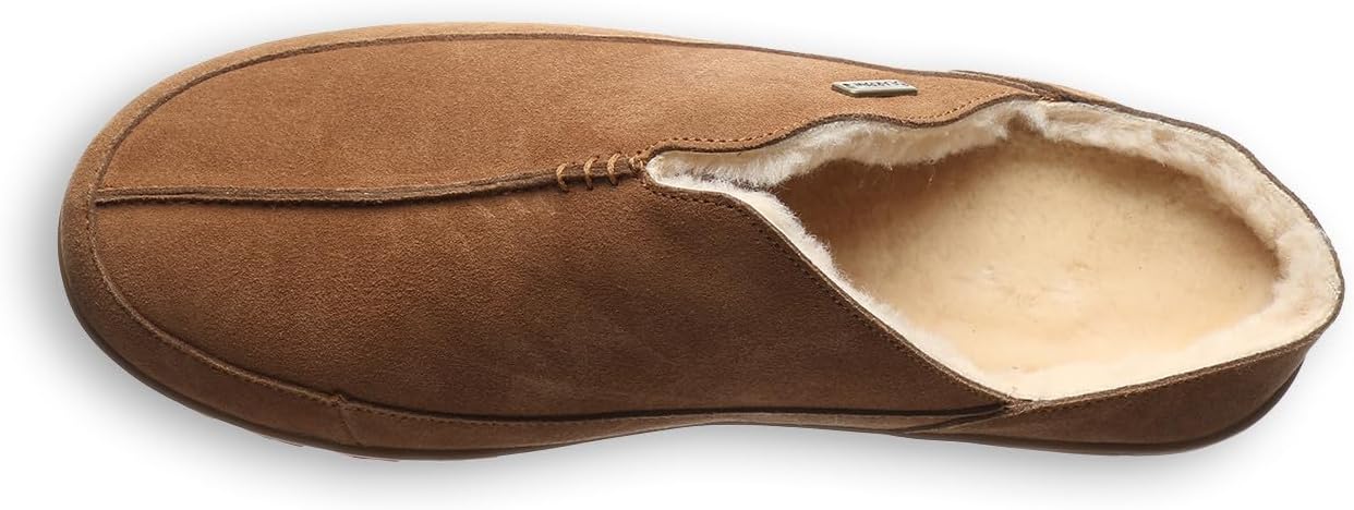 Мужские тапочки BEARPAW Bruce, Мужская классическая замша, Мужские слипоны, Удобная повседневная обувь, Hickory — фото 4
