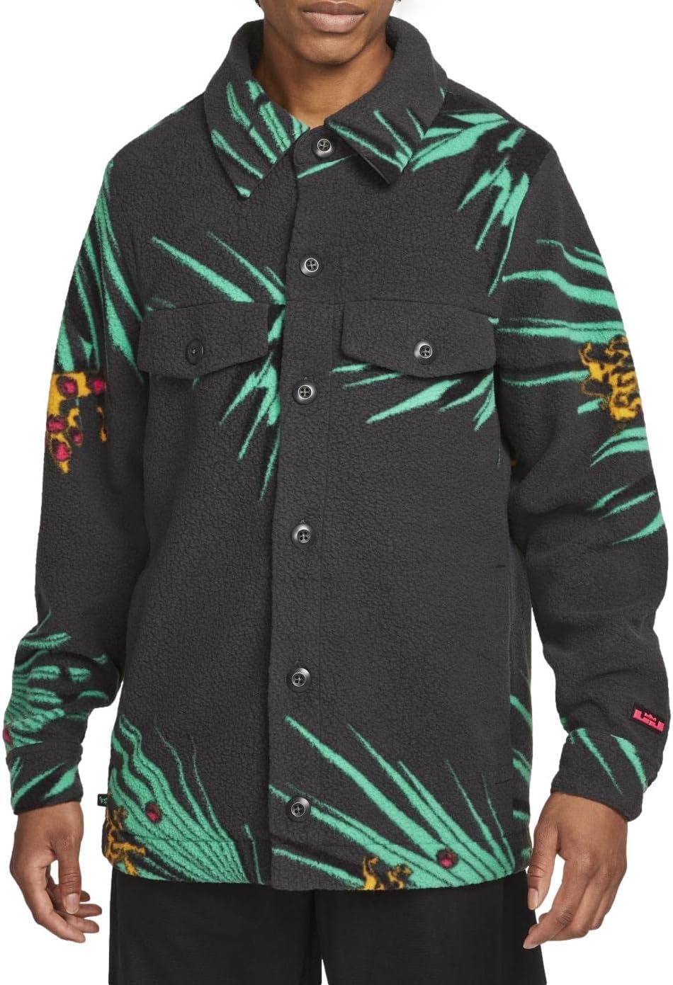 

Мужская флисовая куртка Nike Lebron James из шерпы на пуговицах, Dark Smoke Grey