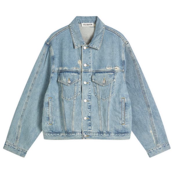 

Джинсовая куртка с эффектом потертости Cole Buxton, синий