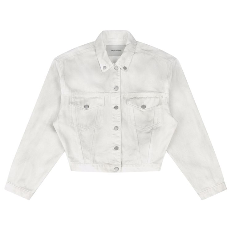 

Куртка Entire Studios Shrunken Denim Jacket 'Bone', белый