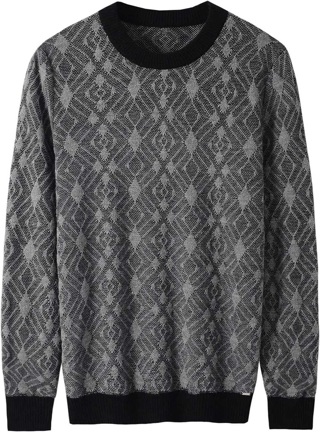 

Мужской свитер ZHILI в ретро-стиле с узором аргайл, свободный покрой, длинный рукав