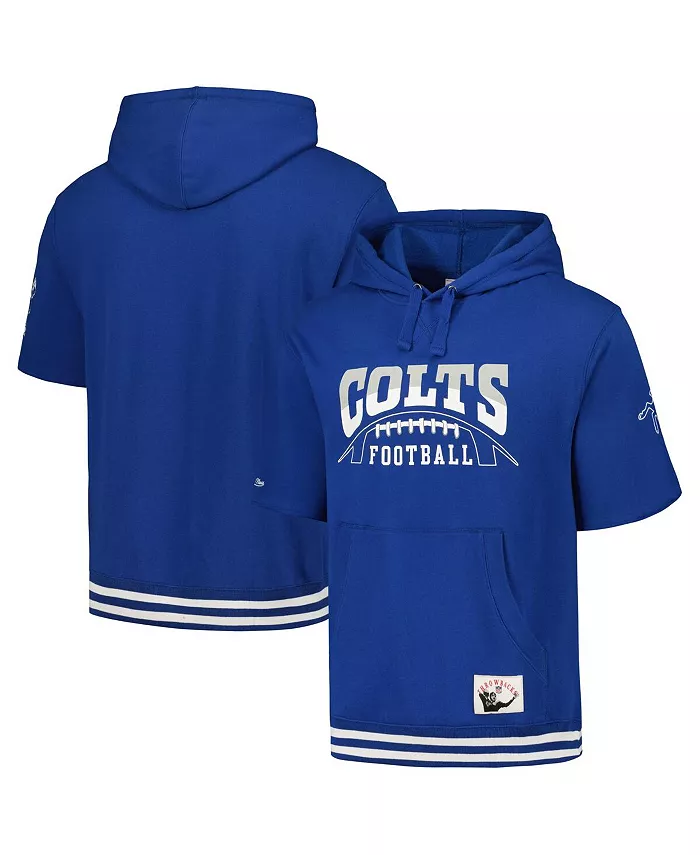 

Мужская толстовка с капюшоном Royal Indianapolis Colts Pre-Game с короткими рукавами Mitchell & Ness
