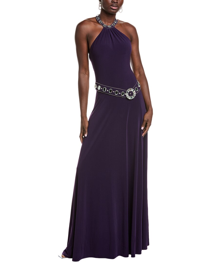 

Платье issue New York Embellished Halter Gown Issue New York, Eggplant