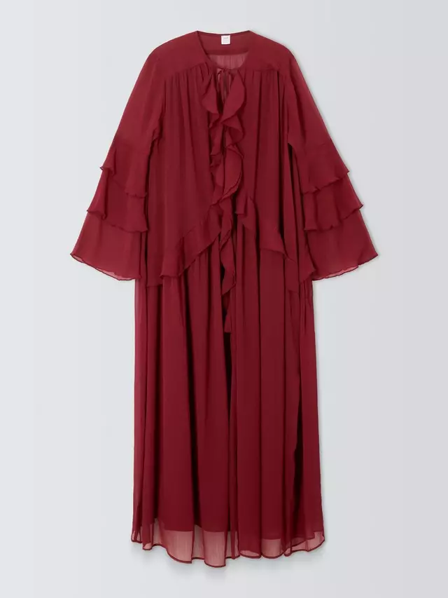 

Платье John Lewis Ruffle Maxi, цвет dark rose