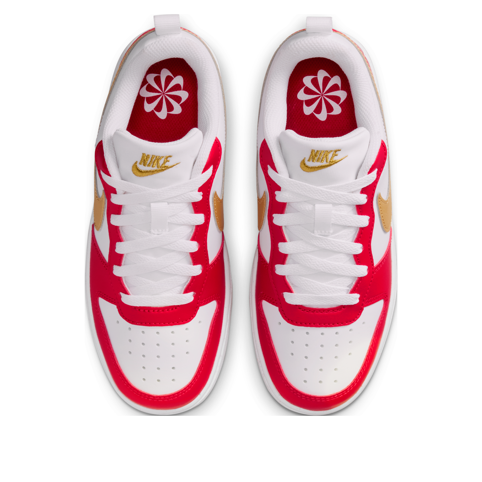 Кроссовки Nike Court Borough Low 'Red White Metallic Gold' — фото 4