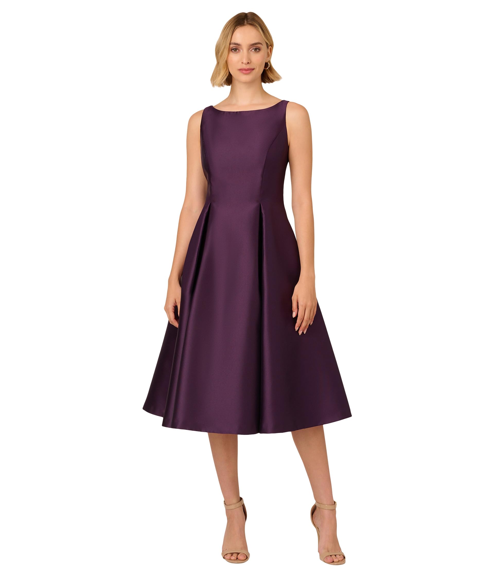 

Платье Adrianna Papell Sleeveless Tea Length Dress, цвет Luxe Plum