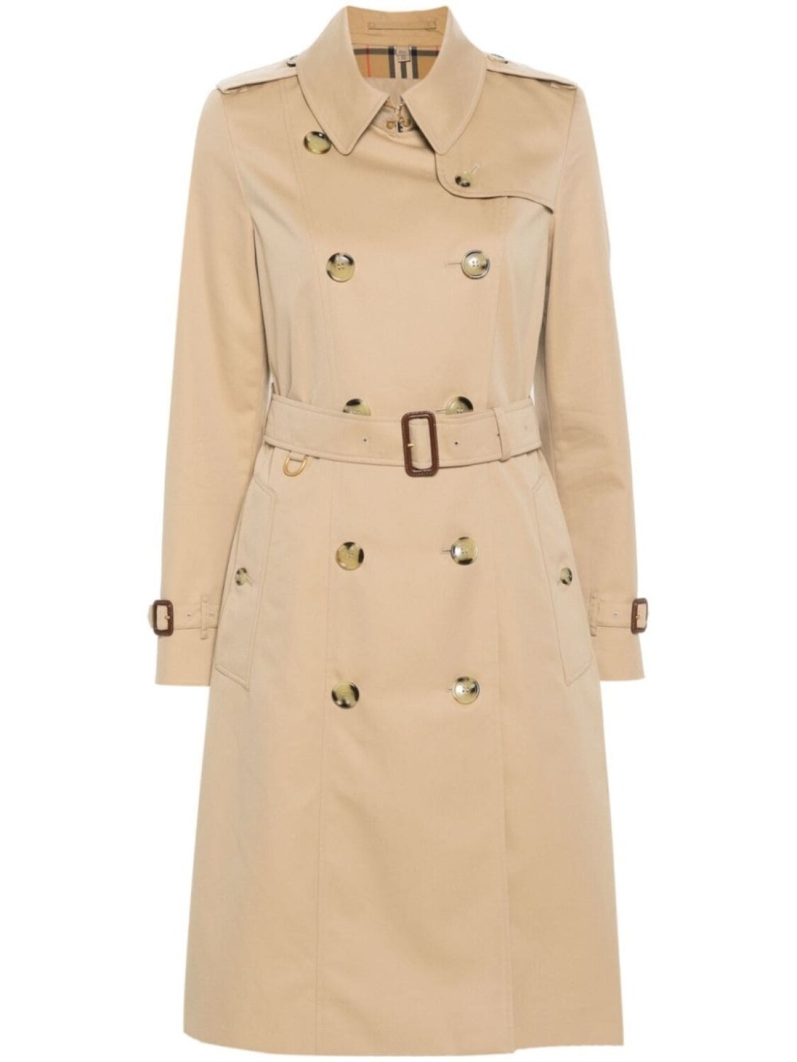 

Длинный тренч Chelsea Heritage Burberry, нейтральный цвет