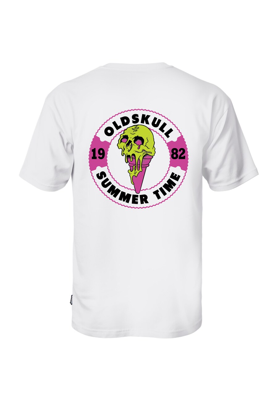 

Рубашка Oldskull Wrldvibe Ice Green Logo Graphic, белый