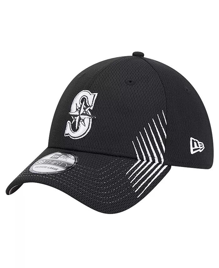 

Мужская черная кепка Seattle Mariners Active Dash Mark 39THIRTY Flex Hat New Era, черный