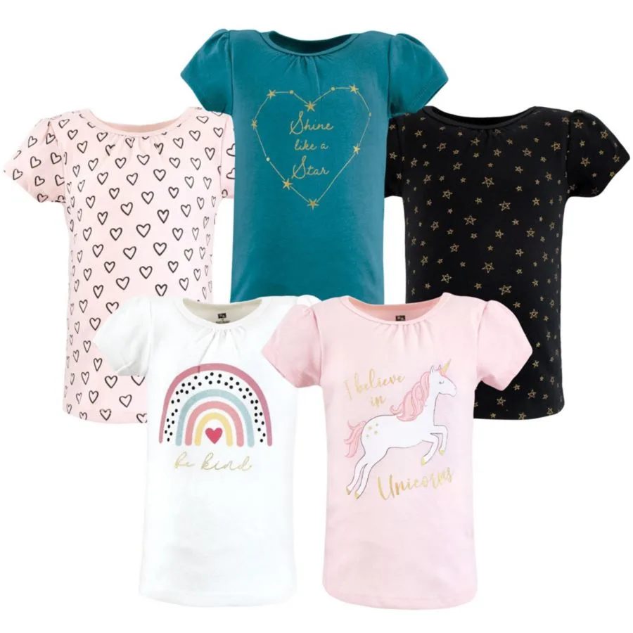 Футболки с коротким рукавом Hudson Baby, Unicorn Rainbow
