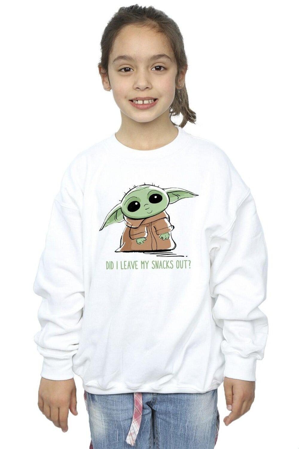 

Толстовка The Mandalorian Grogu Snacks Meme Star Wars, белый