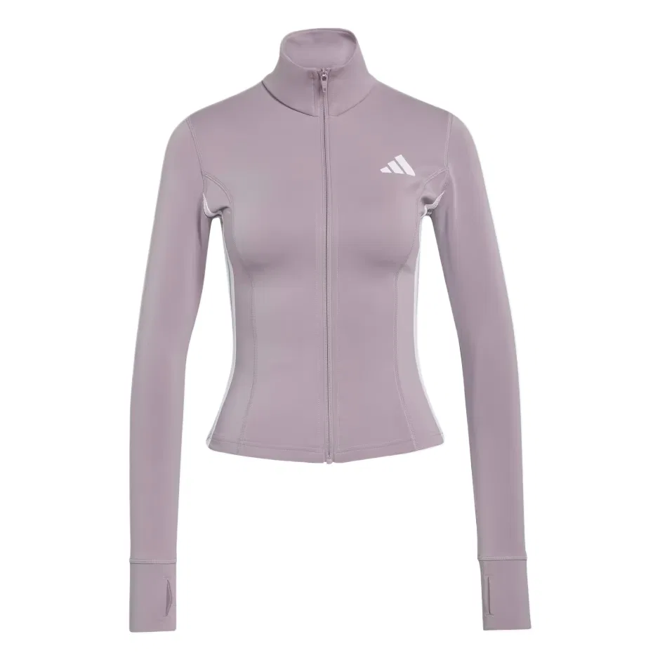 Куртка женская Used Fig/White, воротник-стойка, средняя посадка Adidas