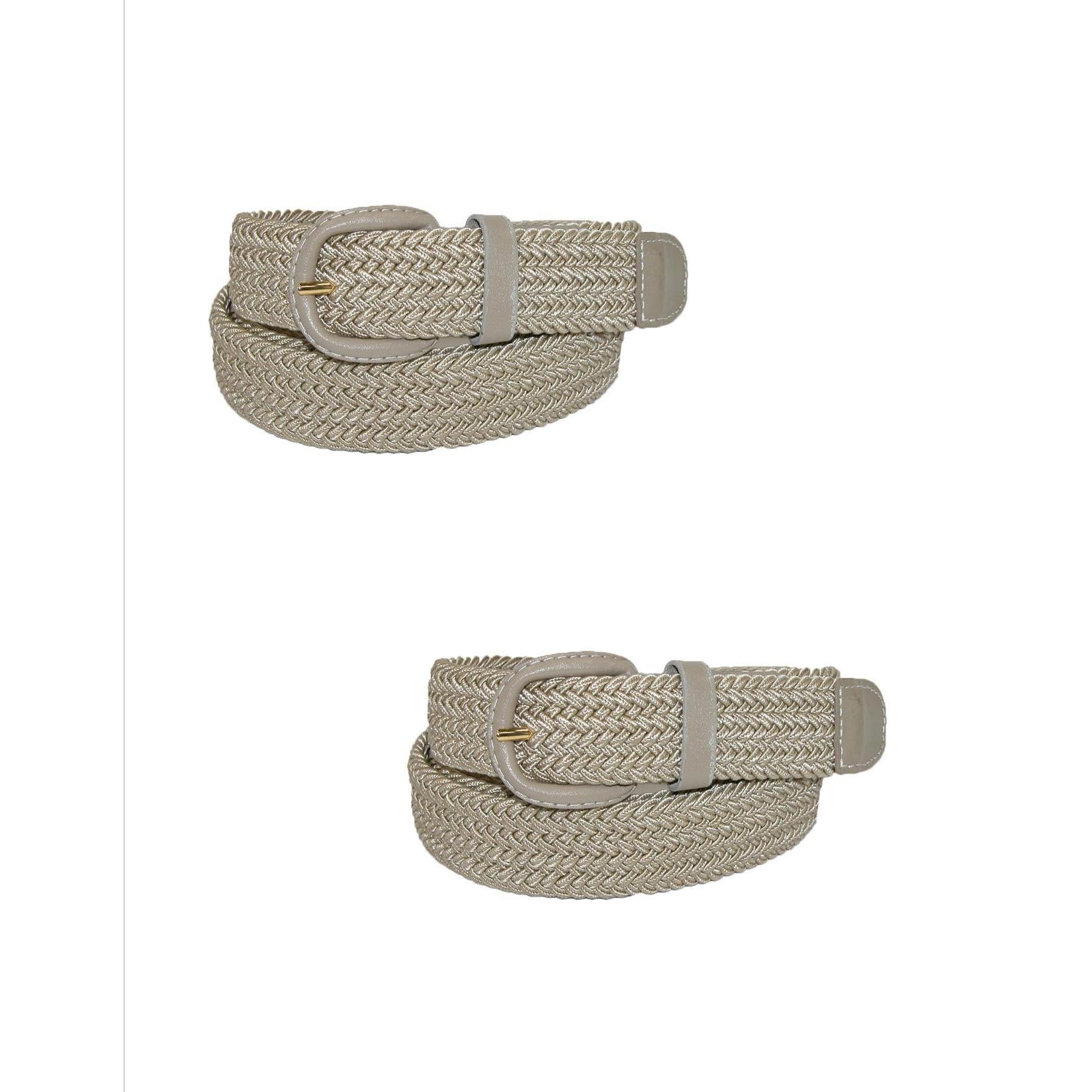 

Мужской эластичный плетеный ремень с закрытой пряжкой (упаковка из 2 шт.) CTM, хаки