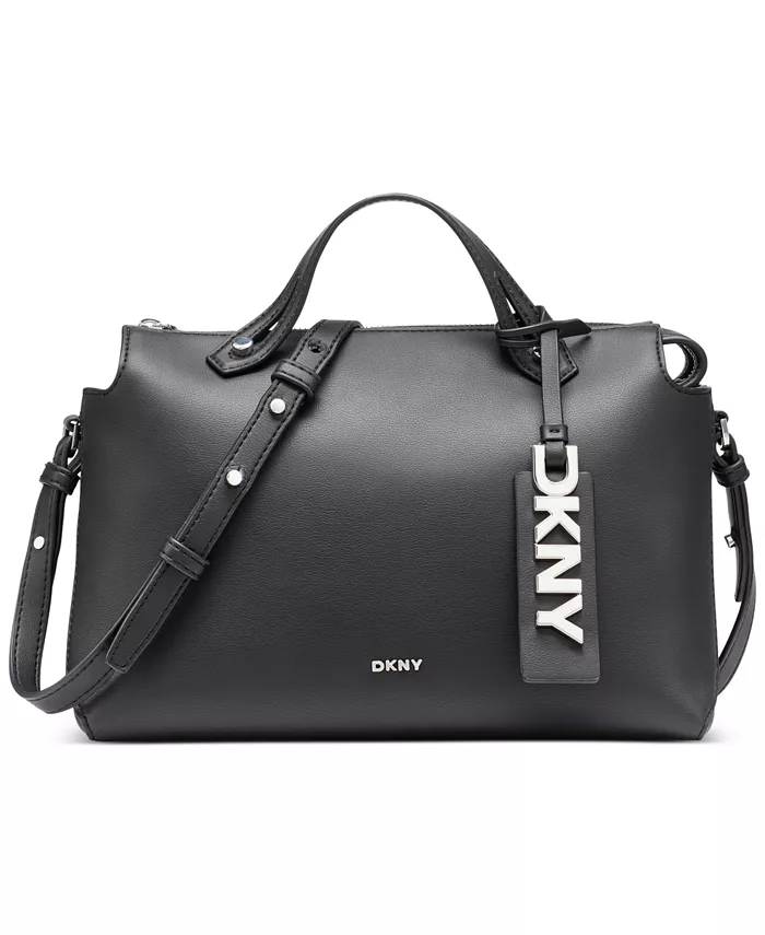 

Сумка-сатчел Louisa с маленьким логотипом и шармом DKNY, черный