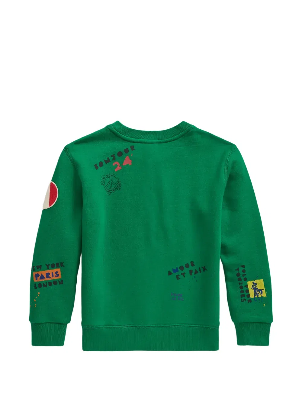 Толстовка с графическим принтом Polo Ralph Lauren Kids, зеленый — фото 2