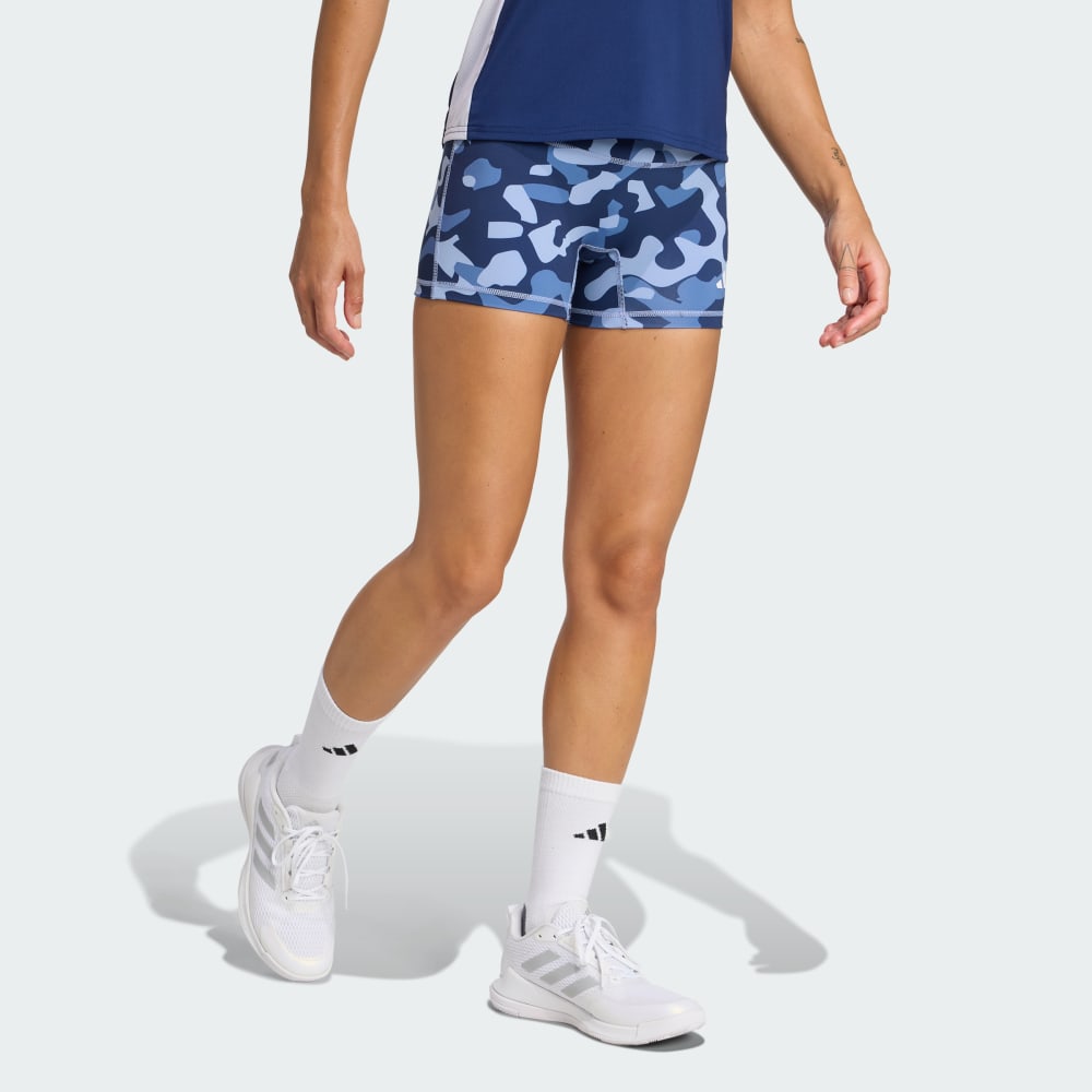 Спортивные шорты-леггинсы Adidas Camo Print Volleyball Shorts, цвет Chalk Blue/Crew Blue/Team Navy — фото 3