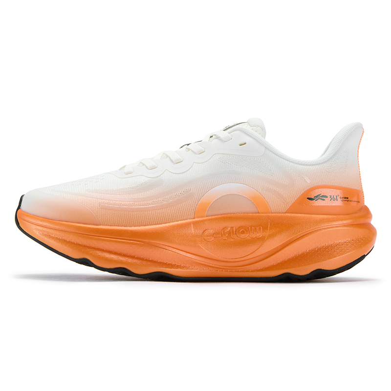 

Кроссовки мужские Casual низкие для бега с амортизацией, износостойкие и дышащие 361°, белый оранжевый