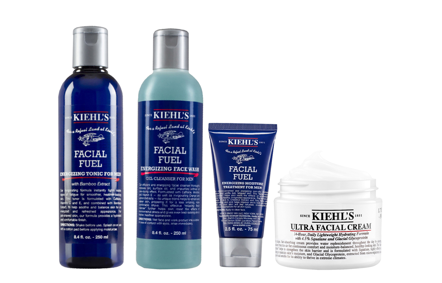 

Набор для ухода за кожей Keyanshi для мужчин: очищающее средство, тоник и лосьон, увлажняющий и контролирующий жирность, комплект из четырех предметов Kiehl's