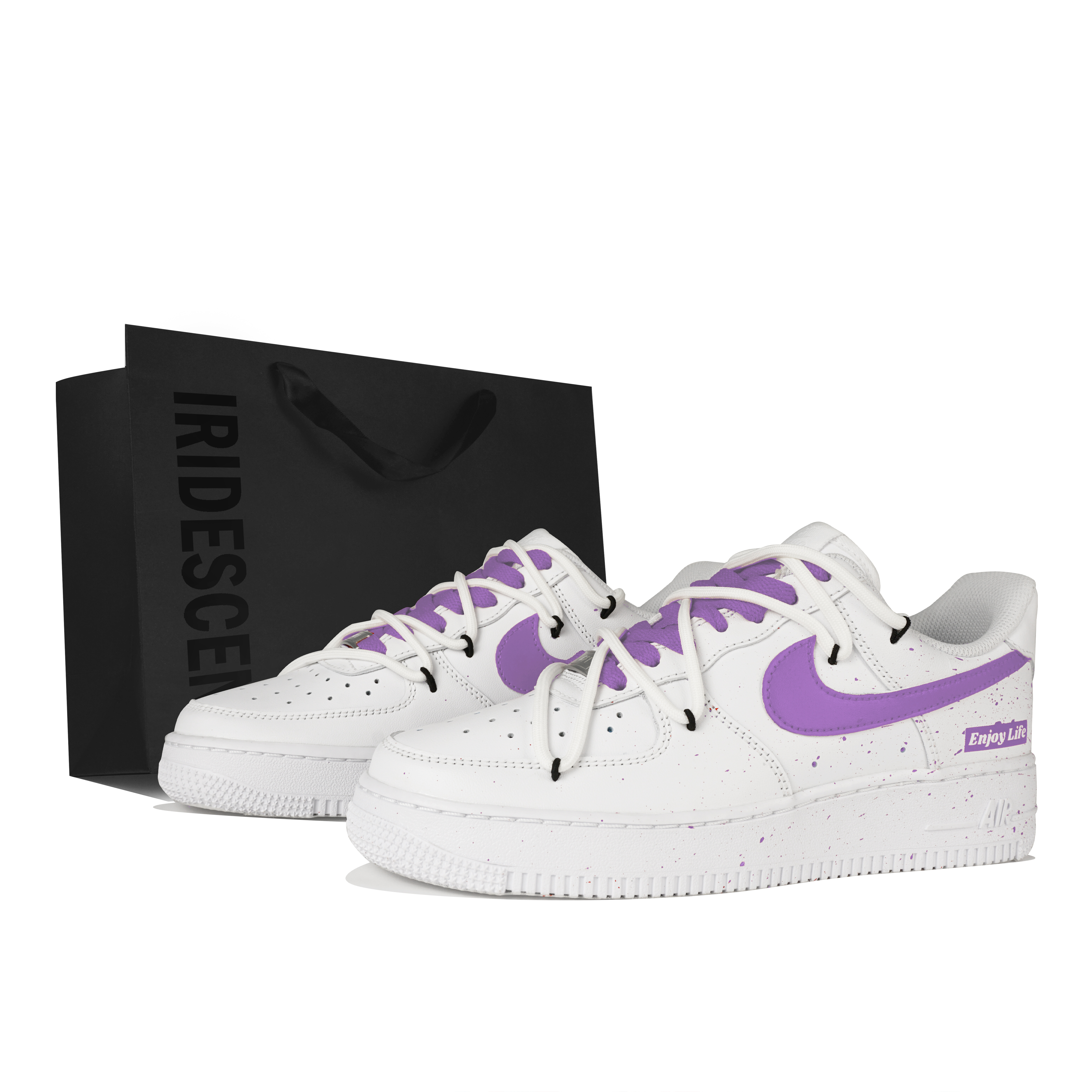 

Nike Кроссовки Air Force 1 Low-Top для скейтбординга, мужские, белые, фиолетовые