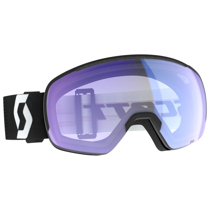 

Горнолыжные очки сферические OTG минеральные черно-белые с подсветкой синие хромированные Scott