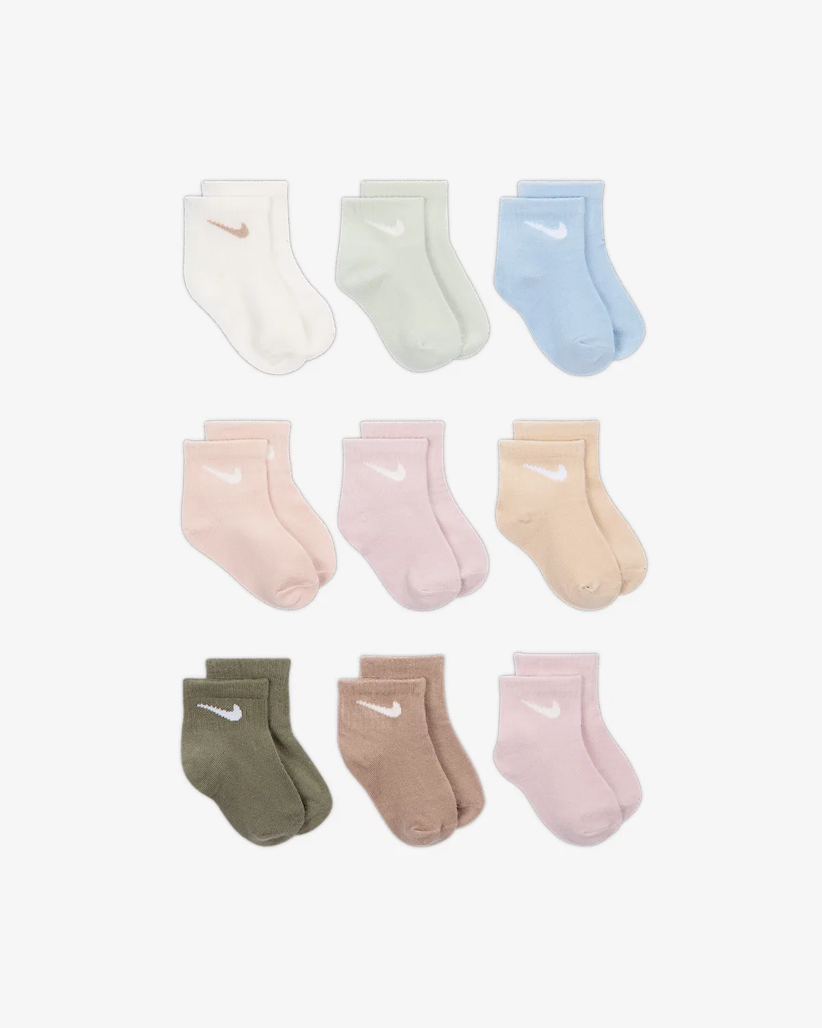Infant/Toddler Socks Gift Set (9 Pairs) Nike, Sail — фото 2
