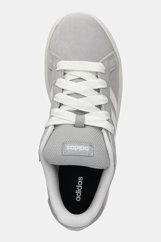 Детские замшевые кроссовки Grand Court 00s Adidas, серый — фото 4