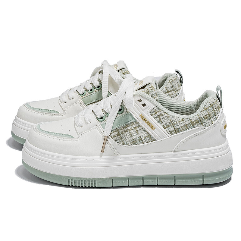 Кроссовки HUANQIU Skateboarding Shoes Women's Low-top Green, зеленый — фото 4